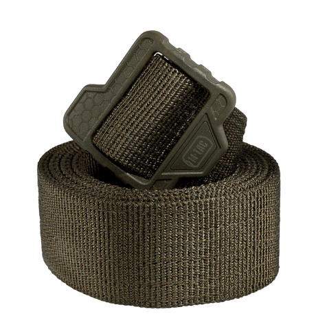 M-Tac Double Duty Taktisk Bælte Hex i sort med slidstærk nylon, ideel til hverdag og taktiske opgaver. Robust og funktionelt design.