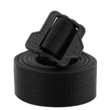 M-Tac Double Duty Taktisk Bælte Hex i sort nylon til hverdags- og taktiske opgaver, med holdbar spændelukning.