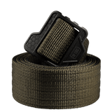 M-Tac Double Duty Taktisk Bælte Hex i sort, dobbeltsyet nylon, designet til taktisk brug og hverdag, med stærk metalklips.