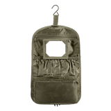 M-Tac Toilettaske i grøn farve med kroge til ophæng og rum til opbevaring af toiletartikler, ideel til rejsebrug.