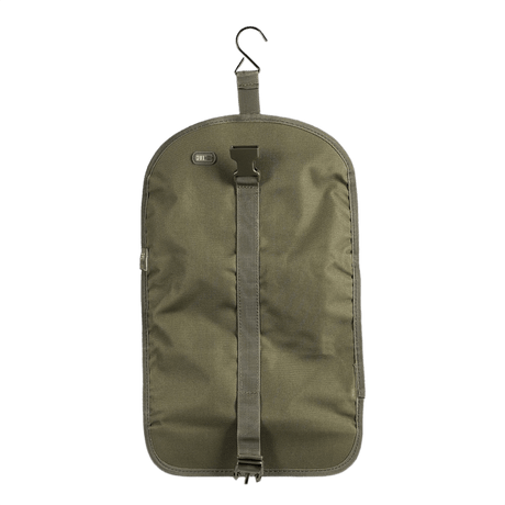 M-Tac Toilettaske i olivengrøn, designet til praktisk opbevaring af personlige hygiejneartikler til rejse og daglig brug.