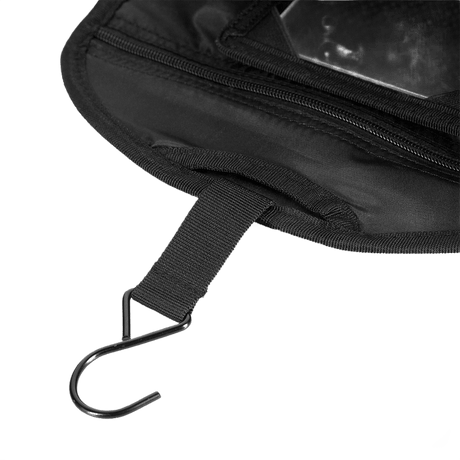 M-Tac Toilettaske med krog til ophængning, ideel til opbevaring af toiletartikler under rejse eller daglig brug. Praktisk design til nem adgang.