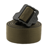 M-Tac Double Duty Taktisk Bælte i coyote farve, vendbart med sort, designet til holdbar taktisk brug.