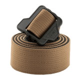 M-Tac Double Duty Taktisk Bælte med vendbart design i coyote og sort, lavet af stærk nylon til professionelle taktiske opgaver.