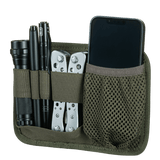 M-Tac Hook & Loop Low Profile Admin Panel modulær organizer med lommer til pen, lommelygte, multitool og telefon i en rygsæk