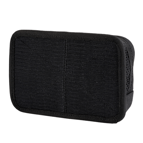 M-Tac Hook & Loop Utility Panel i sort stof med lynlåslomme og hook-fastener, måler 19 x 13 cm, ideel til rygsække.