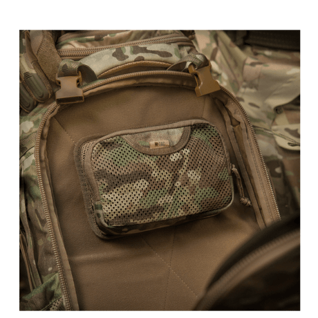 M-Tac Hook & Loop Utility Panel indvendigt i rygsæk, modulært panel med lynlåslomme, organiserer småting effektivt, campingudstyr.