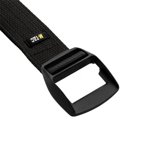 M-Tac Berg Buckle Taktisk Bælte i højstyrke nylon med Woojin plastic® spænde, ideelt til sikker fastgørelse og hurtig åbning.