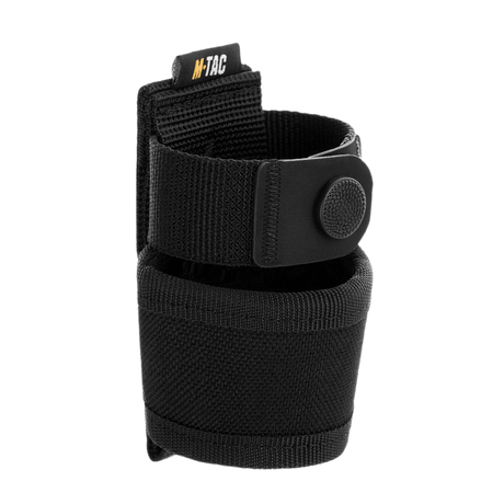 M-Tac Baton Pouch Elite i sort nylon, designet til sikker opbevaring og hurtig adgang til gummibaton eller standardpoliti-baton.