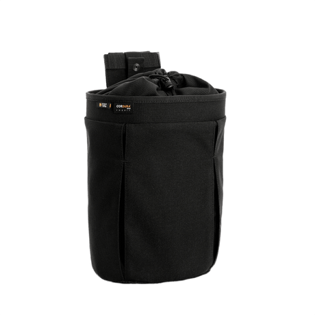 M-Tac Mag Drop Pouch Elite designet til hurtig og sikker magasinudskiftning, kompatibel med MOLLE-systemer. Sort farvetone.