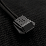 Lukket system på M-Tac Mag Drop Pouch Elite med MOLLE-fastgørelse. Sort, holdbart design til hurtig adgang og sikkerhed af magasiner.