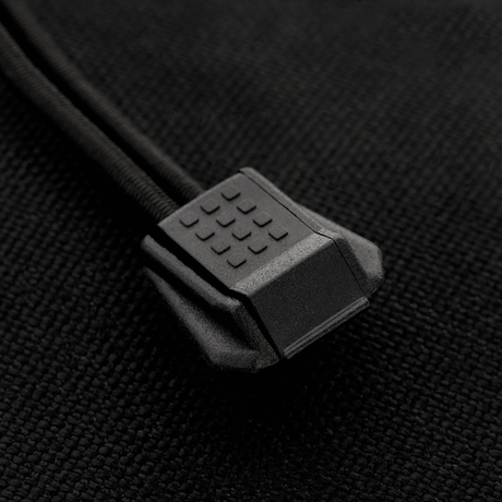 Lukket system på M-Tac Mag Drop Pouch Elite med MOLLE-fastgørelse. Sort, holdbart design til hurtig adgang og sikkerhed af magasiner.