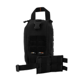 M-Tac Medical Pouch Elite Rip Off i sort med håndtag og elastiske stropper til hurtig adgang, designet til taktiske situationer.