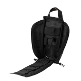 M-Tac Medical Pouch Elite Rip Off, taktisk førstehjælpstaske åbnet for nem adgang til indholdet, designet til hurtige nødsituationer