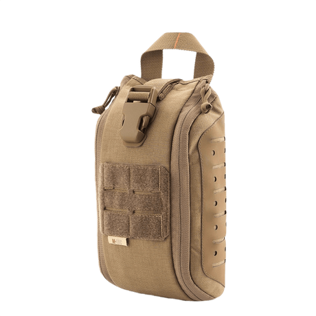 M-Tac Medical Pouch Elite Rip Off - taktisk førstehjælpstaske med lynadgang og organisering, i sandfarve.