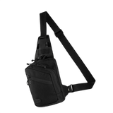 M-Tac Sling Pistol Bag Elite i sort med rummelige rum og justerbar rem til taktisk brug.