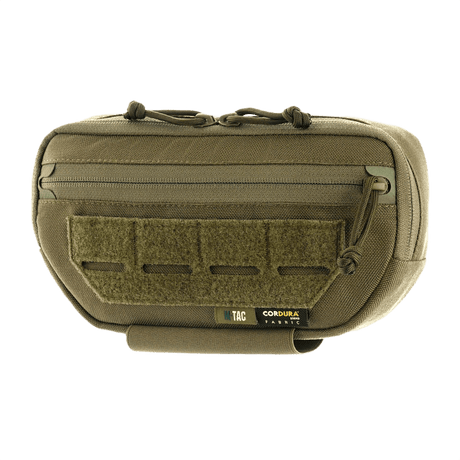 M-Tac Plate Carrier Lower Accessory Pouch Gen.II Elite i slidstærkt Cordura 1000D materiale med velcrofastgørelse og to rum.