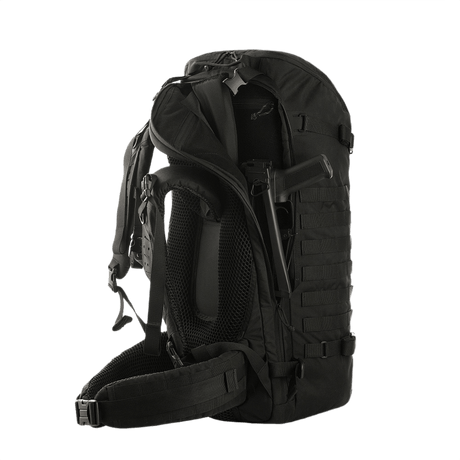 M-Tac Rygsæk Gen.II Elite Large i sort med ergonomisk design og holdbart Cordura-materiale, velegnet til udendørs og taktisk brug.