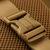 Nærbillede af spænde og strop på M-Tac Rygsæk Gen.II Elite Large, fremstillet af slidstærkt Cordura 330D-materiale.