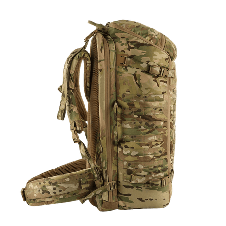 M-Tac Rygsæk Gen.II Elite Large i camouflagedesign med høj slidstyrke og ergonomisk opbygning, fremstillet af Cordura-materialer.