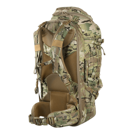 M-Tac Rygsæk Large Gen.IV Elite i camouflage, fremstillet af slidstærk Cordura 500D og 1000D til alsidig brug og lang holdbarhed.