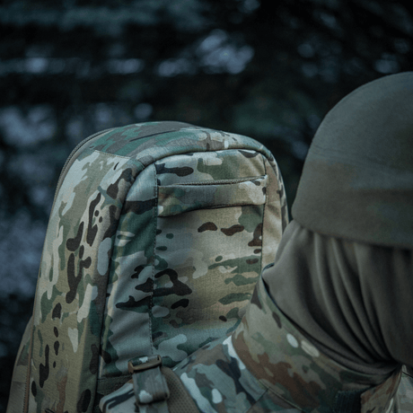 M-Tac Gun Backpack Case 125 cm Gen.II Elite i camouflagestof, slidstærk rygsæk til sikker transport af våben op til 125 cm, udendørs brug.