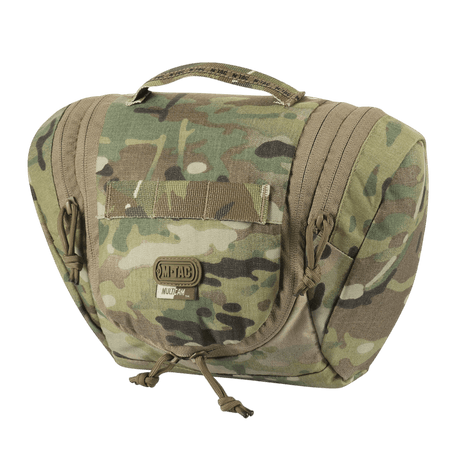 M-Tac Toilettaske Elite Gen.II i camouflage design, ideel til opbevaring af hygiejneartikler og småting på rejser.