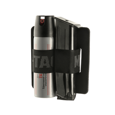 M-Tac Double Mag Pouch Hook Backed Magazine med spraydåse og magasin, justerbar Velcro-fastgørelse til tasker og rygsække