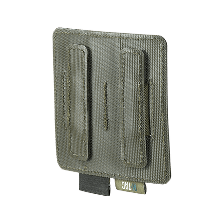 M-Tac Double Mag Pouch Hook Backed Magazine i khaki med Velcro på taskeflade, designet til to pistolmagasiner.