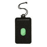 M-Tac Badge Holder – ID-kort og patch med Velcro og plastbase, inklusiv paracord til ophæng, set forfra med ID-kortlomme.