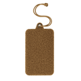 M-Tac Badge Holder – ID-kort og patch med velcro og metaløje, brun farve, paracord til ophæng, 105 x 65 mm, praktisk til daglig brug.