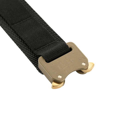 M-Tac Cobra Buckle Taktisk Bælte Laser Cut med AustriAlpin COBRA lås og Cordura materiale set tæt på.