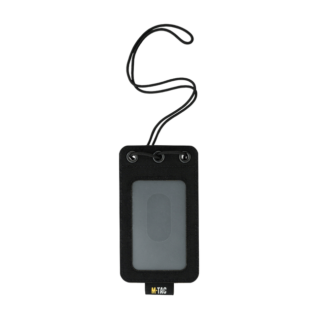 M-Tac Taktisk ID-kortholder med Snøre med transparent panel og robust Cordura-materiale, ideel til militær og politi.
