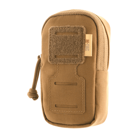 M-Tac PC Utility Pouch Elite i tan Cordura med MOLLE-system, Velcro-panel og dræn, perfekt til små opbevaringer, 13x6x3 cm.