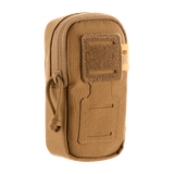 M-Tac PC Utility Pouch Elite i 500D Cordura med MOLLE-interface, 13x6x3 cm, brun med Velcro-panel til patches, dræn i bunden.