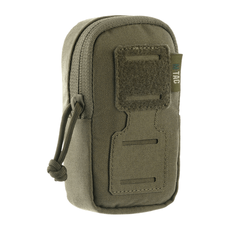 M-Tac PC Utility Pouch Elite i oliven Cordura med MOLLE-interface og Velcro-panel til patches, 13x6x3 cm, bunddræn til taktisk brug.