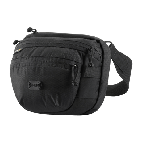 M-Tac Sphaera Hex Hardsling Bag - kompakt sort skuldertaske med modulært system og skjult rum, lavet af Cordura/Hex polyester.