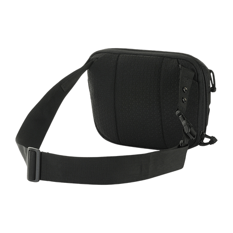 M-Tac Sphaera Hex Hardsling Taske Gen.II Elite i sort med justerbar skulderrem til hurtig frigørelse, lavet af holdbart Cordura materiale.