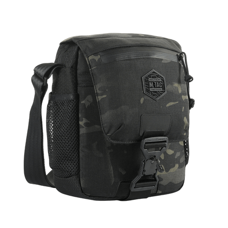 M-Tac Satellite Magnet Taske Elite Hex i Cordura med justerbar rem og magnetisk Fidlock-lukning, camouflage design for skjult bæring.