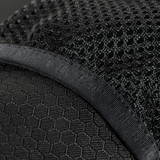 Nærbillede af M-Tac Satellite Magnet Taske Elite Hex med sort Cordura og Hex-polyester stoftekstur. Magnetisk lukning ikke synlig.