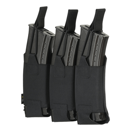 M‑Tac Elastisk Triple Magazine Pouch Elite til tre AK/AR-magasiner, Cordura 500D, MOLLE Laser Cut montering, kompakt design