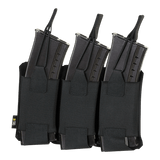 M‑Tac Elastisk Triple Magazine Pouch Elite til sikker opbevaring af tre magasiner i et robust Cordura 500D design med MOLLE system.