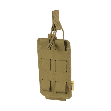 M‑Tac Elastisk Single Magazine Pouch Elite i Cordura 500D med MOLLE system, kompakt design til AK/AR-magasin.
