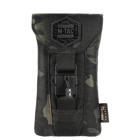 M-Tac Smartphone Lomme Elite Large Hex med CAMO mønster og robust WJ magnetisk spænde til sikker opbevaring af smartphone op til 6,5 tommer.