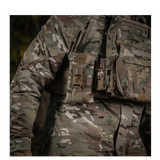 M-Tac Smartphone Lomme Elite Large Hex i sort camouflage-stil, holdbart CORDURA HEX 1000D materiale med magnetisk WJ spænde, op til 6,5 tommer.