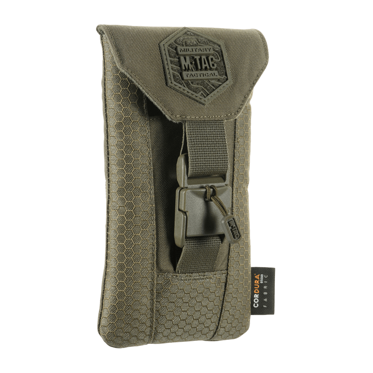 M‑Tac Smartphone Pouch Elite Large Hex i Cordura materiale med magnetisk WJ-spænde til smartphones op til 6,5 tommer.