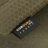 Etikette på M-Tac Smartphone Pouch Elite Large Hex lavet af Cordura stof med hexagon mønster.