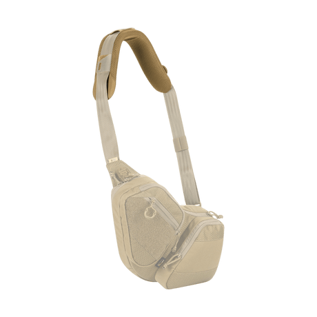 M‑Tac Skulderremspude 40 mm Elite, skulderpude til tasker, Cordura materiale, 3D mesh for komfort og ventilation, beige farve.