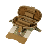 M‑Tac Horizontal Medical Pouch Elite førstehjælpskit i Cordura med YKK AquaGuard lynlås og organizer til feltbrug.