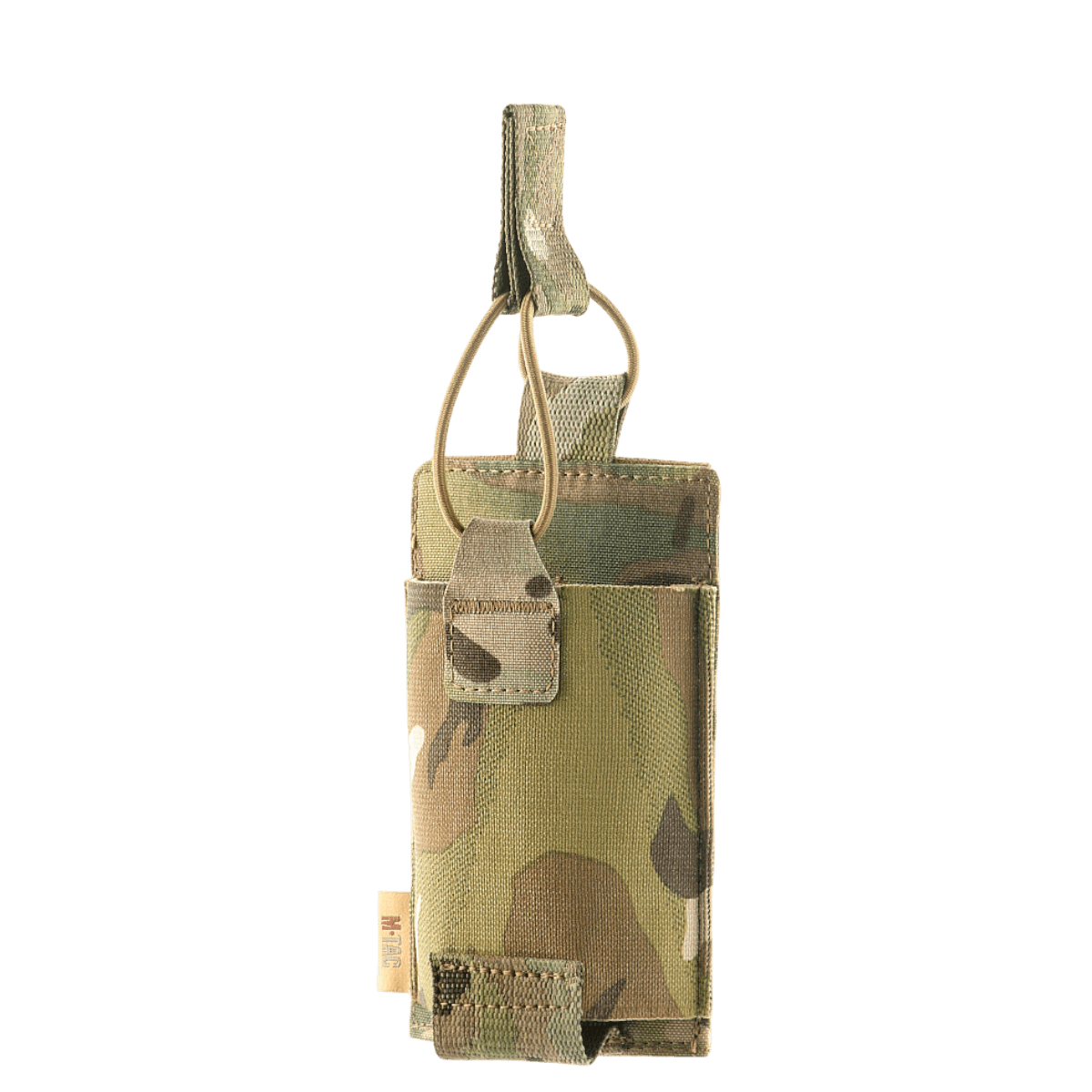 M-Tac Elastisk Lomme til 1 Magasin Elite Cordura i multicam design, sikker og hurtig adgang til magasiner, optimal til taktiske behov.